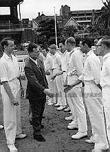 Lord Inchcape meeting the Melbourne Cricket Team 1958